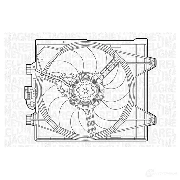 Радиатор охлаждения двигателя MAGNETI MARELLI 1027110 B M1343 9UWK8Z 350213134300