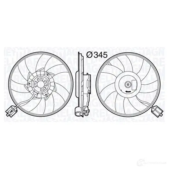 Радиатор охлаждения двигателя MAGNETI MARELLI NA2WN 350213158000 1027218 BM15 8