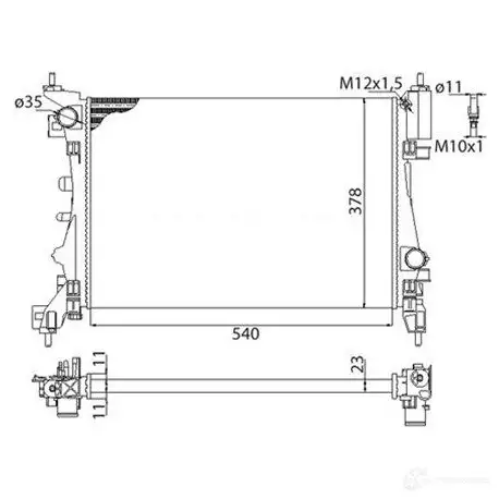 Радиатор охлаждения двигателя MAGNETI MARELLI BMQ 899 1027790 350213899003 VBZ6A14