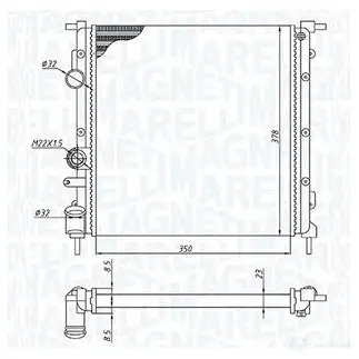 Радиатор охлаждения двигателя MAGNETI MARELLI 1438035910 350213172100 6WD3 RPX