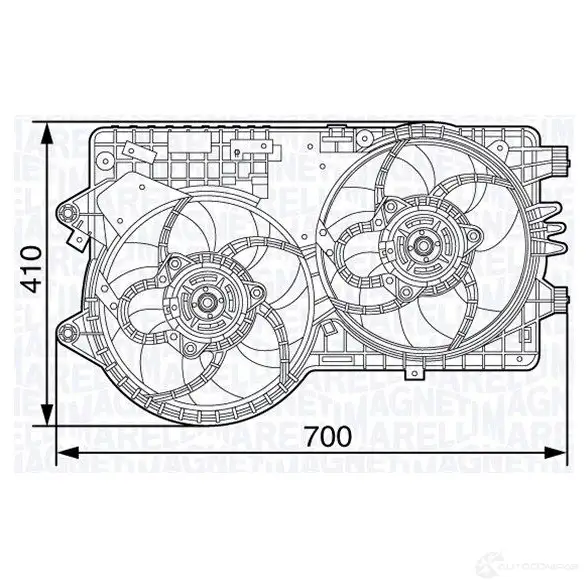 Радиатор охлаждения двигателя MAGNETI MARELLI BM1 377 1027140 350213137700 FG7RV изображение 0