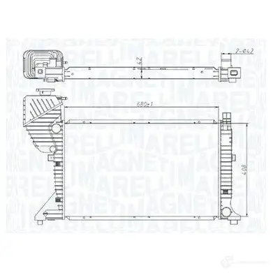 Радиатор охлаждения двигателя MAGNETI MARELLI 350213177400 BD9 KS 1437551856 изображение 0