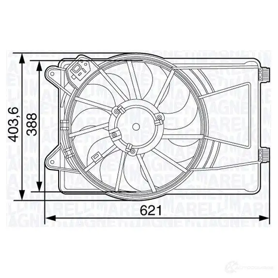 Радиатор охлаждения двигателя MAGNETI MARELLI F4BE5 1027132 BM 1369 350213136900 изображение 0