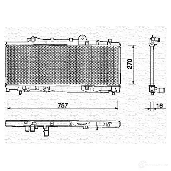Радиатор охлаждения двигателя MAGNETI MARELLI 1026926 350213115000 BM1 15 POM0L