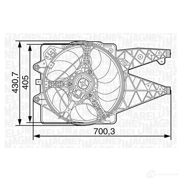 Радиатор охлаждения двигателя MAGNETI MARELLI 350213134100 1027109 BM1 341 NHZZB изображение 0