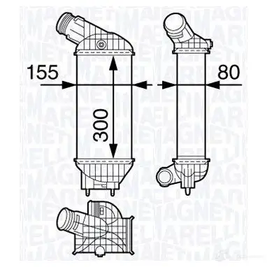 Радиатор охлаждения двигателя MAGNETI MARELLI GLTS3R 350213103100 BM103 1 1026837
