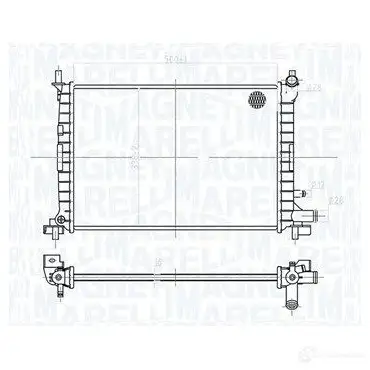 Радиатор охлаждения двигателя MAGNETI MARELLI PE Q70P8 350213176900 1438036049
