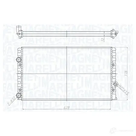 Радиатор охлаждения двигателя MAGNETI MARELLI 1438035931 350213190700 2 ZO9L