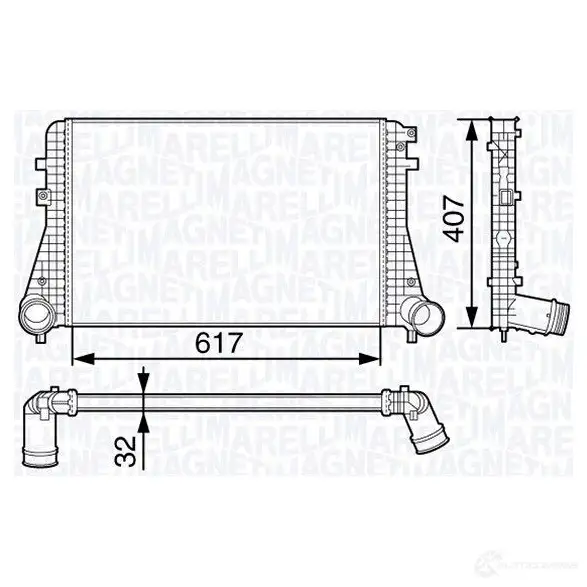 Радиатор охлаждения двигателя MAGNETI MARELLI 350213102900 Z45NK3O BM10 29 1026833 изображение 0