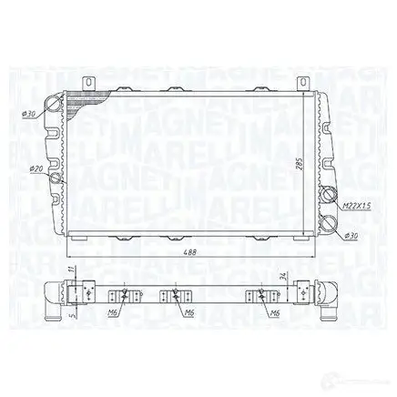 Радиатор охлаждения двигателя MAGNETI MARELLI 7YR2 KH 1438035915 350213189700