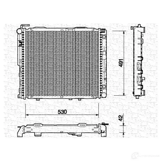 Радиатор охлаждения двигателя MAGNETI MARELLI 350213763000 SGUCZ 1027649 BM76 3 изображение 0