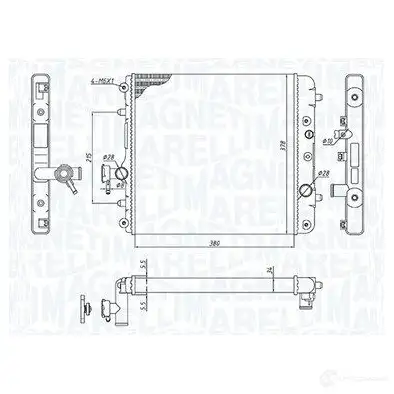 Радиатор охлаждения двигателя MAGNETI MARELLI 1438036039 G 8AU3 350213193100
