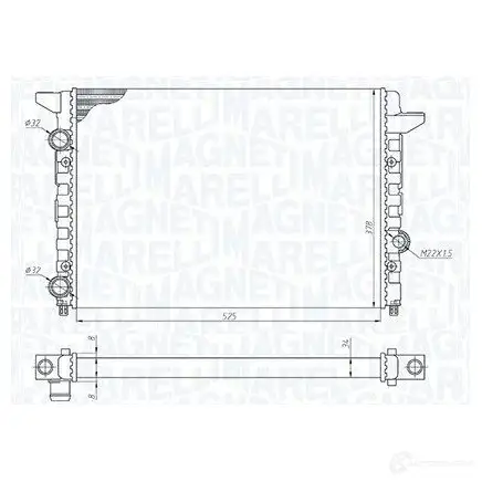 Радиатор охлаждения двигателя MAGNETI MARELLI 1438036051 350213185400 QQX5 PD