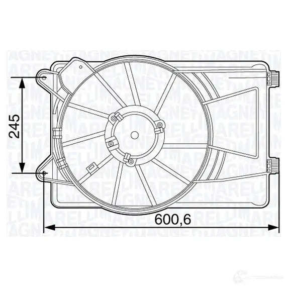 Радиатор охлаждения двигателя MAGNETI MARELLI 1027131 BM13 68 350213136800 82EEE