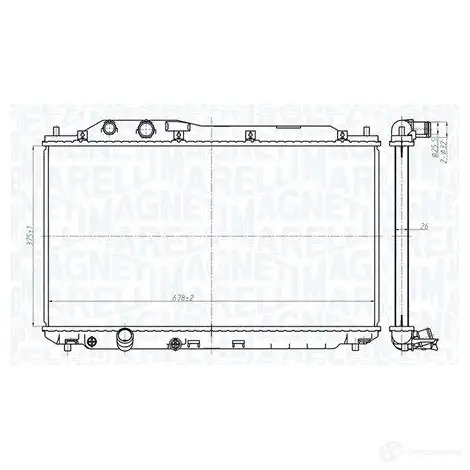 Радиатор охлаждения двигателя MAGNETI MARELLI 1438036325 350213178700 WB8NF F