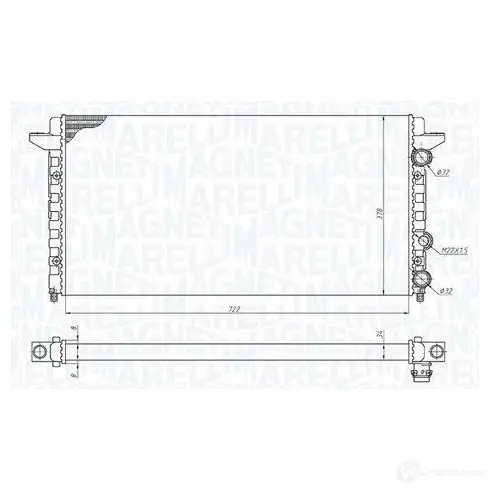 Радиатор охлаждения двигателя MAGNETI MARELLI 9 BVGT 350213189200 1438036043