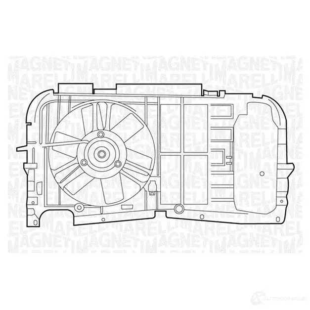 Радиатор охлаждения двигателя MAGNETI MARELLI BM1280 1027050 350213128000 350 21 312 800 0