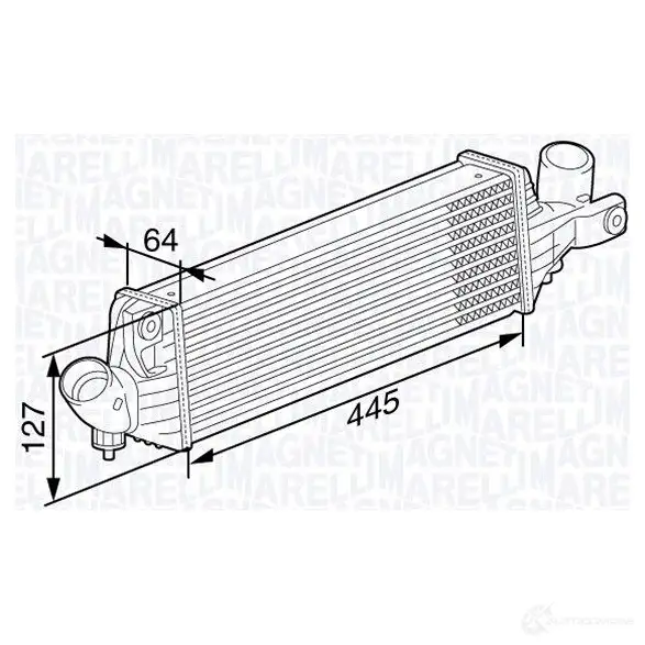 Радиатор охлаждения двигателя MAGNETI MARELLI MGZNZ5Q 350213105200 1026859 BM10 52