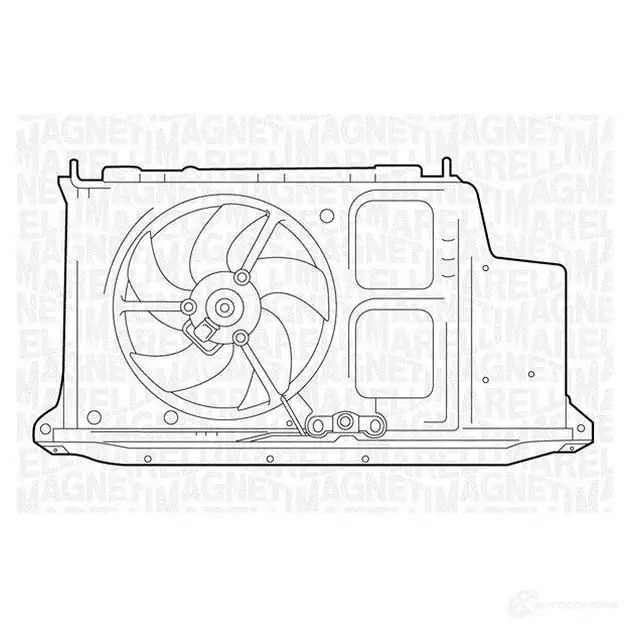 Радиатор охлаждения двигателя MAGNETI MARELLI HAN2AK 350213120800 1026987 BM 1208 изображение 0