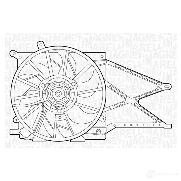 Радиатор охлаждения двигателя MAGNETI MARELLI BM1255 350 21 312 550 0 1027022 350213125500