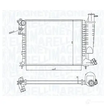 Радиатор охлаждения двигателя MAGNETI MARELLI 350213183400 4 U3DSN 1438036101 изображение 0