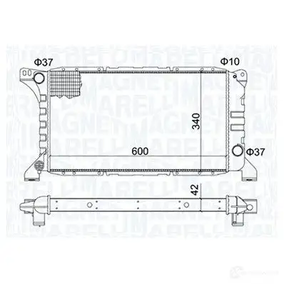 Радиатор охлаждения двигателя MAGNETI MARELLI 1438036111 350213193500 NZ 85E изображение 0