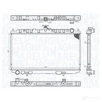 Радиатор охлаждения двигателя MAGNETI MARELLI LV WGEC 350213201300 1438036572 изображение 0