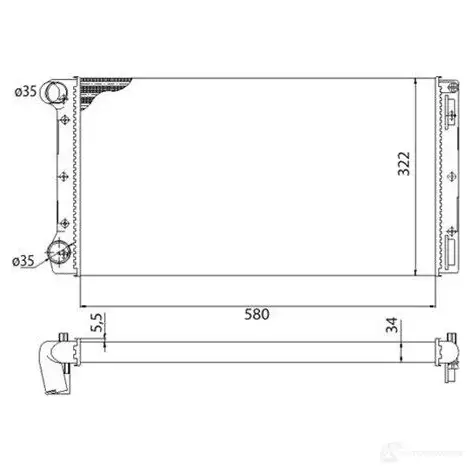 Радиатор охлаждения двигателя MAGNETI MARELLI 350213172003 Q7LPCB BMQ17 2 1027232 изображение 0