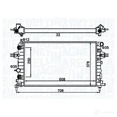 Радиатор охлаждения двигателя MAGNETI MARELLI P 8BQ9 1438036177 350213161700