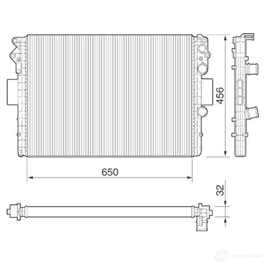 Радиатор охлаждения двигателя MAGNETI MARELLI 350213182000 1027247 BM 182 47J7W0
