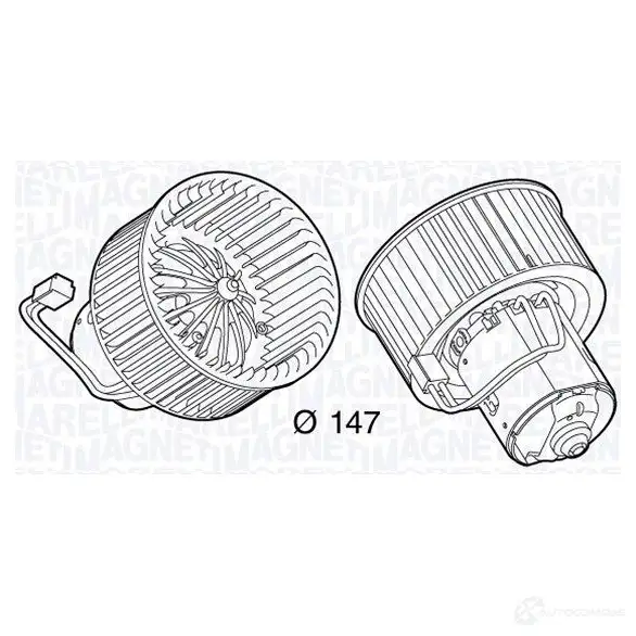 Радиатор охлаждения двигателя MAGNETI MARELLI 350213278000 BM2 78 HJU9E 1027330