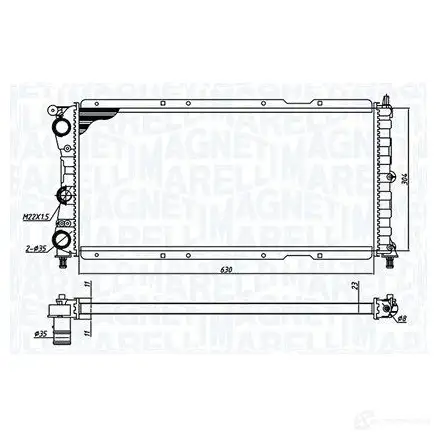 Радиатор охлаждения двигателя MAGNETI MARELLI DSZ2 MZ0 350213171400 1438036383