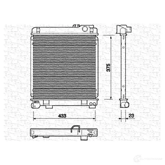 Радиатор охлаждения двигателя MAGNETI MARELLI B M700 43112Z 350213700000 1027586