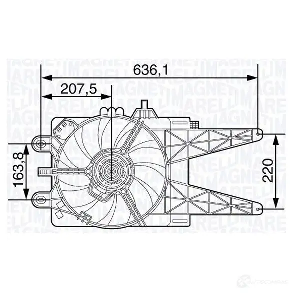 Радиатор охлаждения двигателя MAGNETI MARELLI KLGAQBQ BM1 372 1027135 350213137200