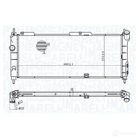 Радиатор охлаждения двигателя MAGNETI MARELLI WDK 6H5V 1437552214 350213175300
