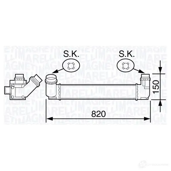 Радиатор охлаждения двигателя MAGNETI MARELLI BM 109 654HYX4 350213109000 1026879
