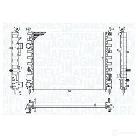 Радиатор охлаждения двигателя MAGNETI MARELLI 7 35SDY 1438036946 350213196400