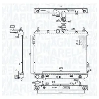 Радиатор охлаждения двигателя MAGNETI MARELLI UP5 PK 350213197700 1438037023 изображение 0