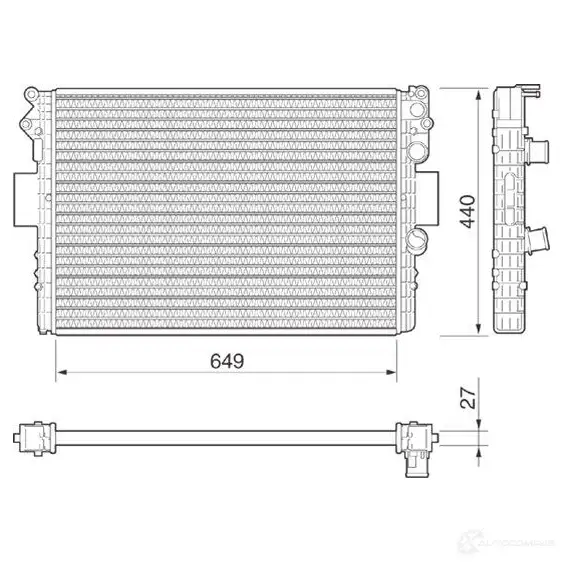 Радиатор охлаждения двигателя MAGNETI MARELLI 8DRIYMV 350213183000 B M183 1027248