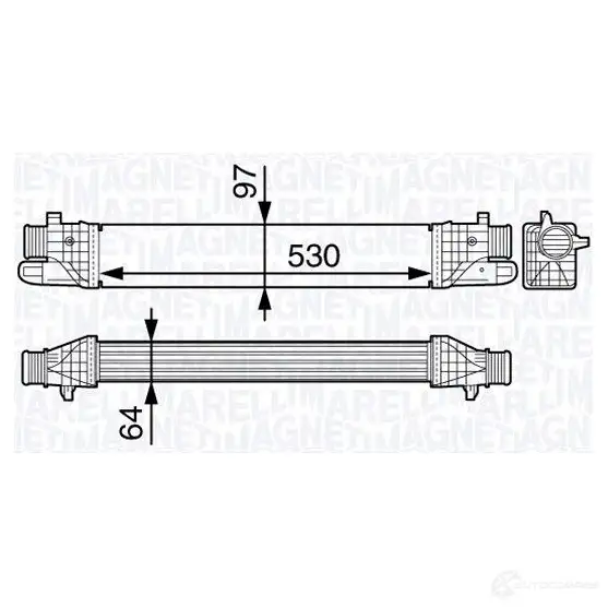 Радиатор охлаждения двигателя MAGNETI MARELLI BM 1036 1PWNL 1026843 350213103600 изображение 0