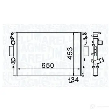 Радиатор охлаждения двигателя MAGNETI MARELLI 3GZWM 2 1438037196 350213154000