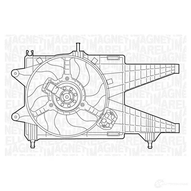 Радиатор охлаждения двигателя MAGNETI MARELLI 4T60H 350213113800 B M1138 1026919 изображение 0