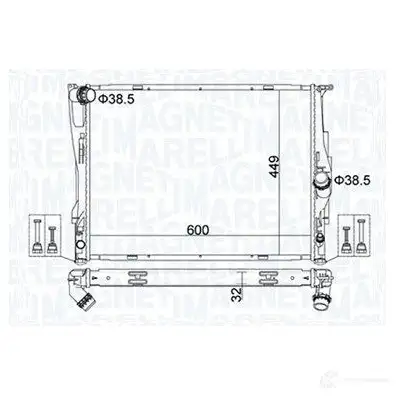 Радиатор охлаждения двигателя MAGNETI MARELLI AOY 1PI 350213162700 1438037224