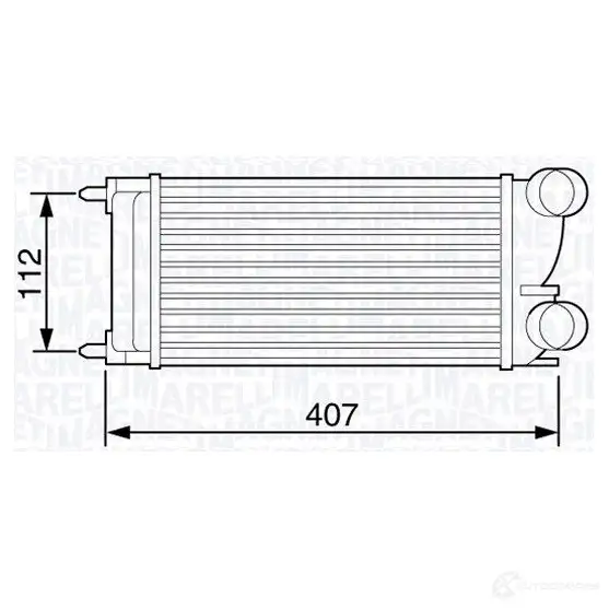 Радиатор охлаждения двигателя MAGNETI MARELLI BM108 0 1026873 350213108009 RBLFHB изображение 0