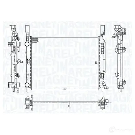 Радиатор охлаждения двигателя MAGNETI MARELLI 1027189 350213142600 350 21 314 260 0 BM1426