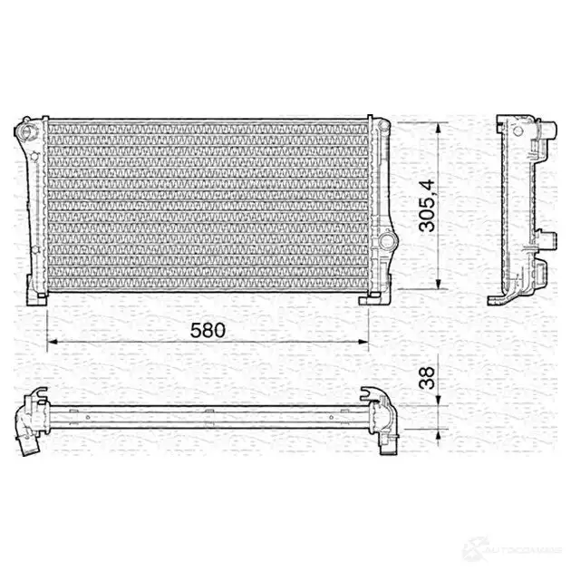 Радиатор охлаждения двигателя MAGNETI MARELLI 1027269 BM199 BM19 8 350213199000