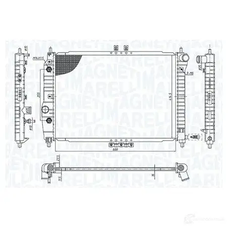 Радиатор охлаждения двигателя MAGNETI MARELLI 1438036630 VD 8EVQD 350213197400