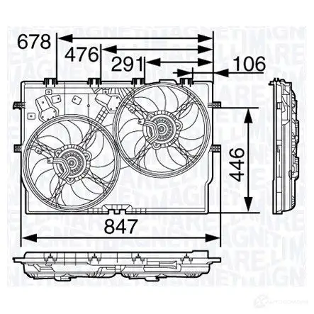 Радиатор охлаждения двигателя MAGNETI MARELLI 350213150000 BM15 0 1027211 HMIUEMN изображение 0