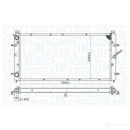 Радиатор охлаждения двигателя MAGNETI MARELLI 1438037575 350213174600 W4G3O F