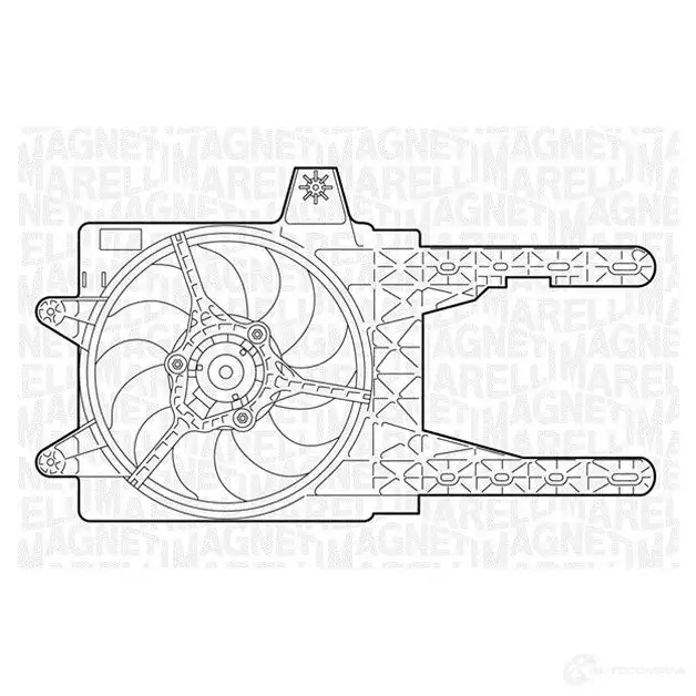 Вентилятор радиатора MAGNETI MARELLI 69 402312 1018163 MTE934AX 069402312010